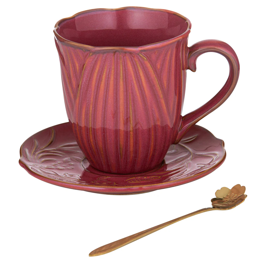 Petals Mug Saucer & Spoon Set