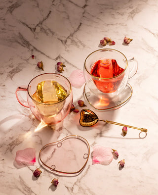 Amour Pink 3pc Tea Set