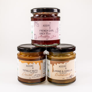 Set of 3 Tea Infused Jam, Caramel & Butterscotch