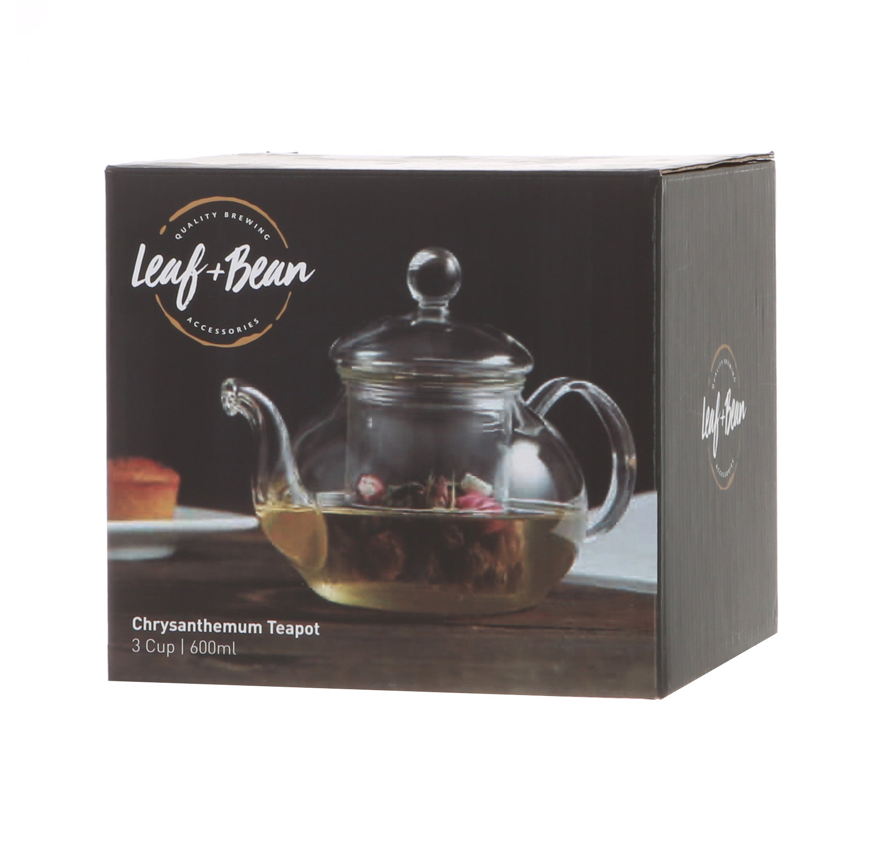 Leaf & Bean Chrysanthemum Teapot with Filter 600ml